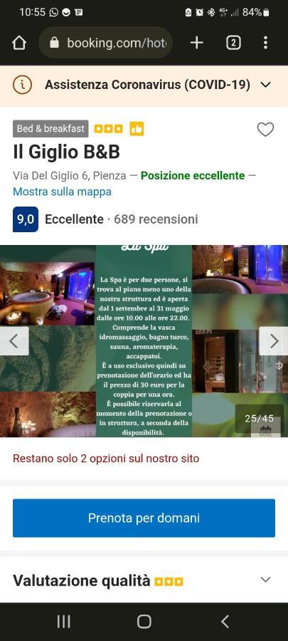 Il Giglio B&B Pienza Kültér fotó